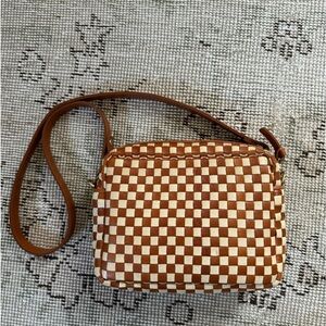 Clare V woven checkered midi sack